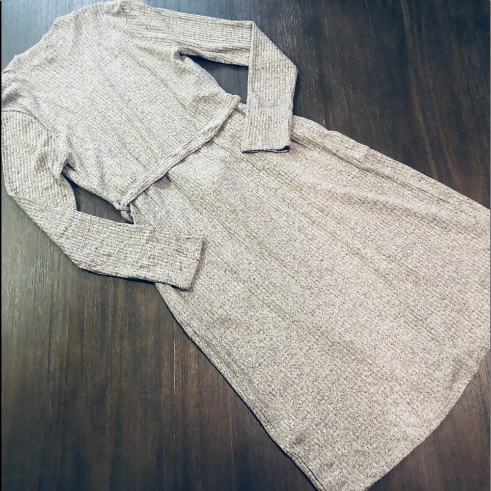 Long Ribbed Knit Tie Waist Cardigan - Picture 4 of 8